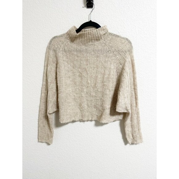 Atelier Delphine Henrietta Top Dolman Sleeve Mock Neck Baby Alpaca Latte Small - Picture 2 of 5